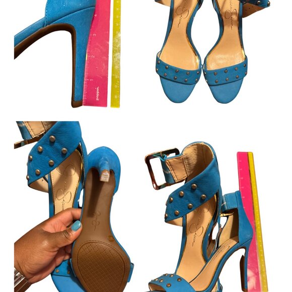 Jessica Simpson Blue Heels Size 7.5 - Picture 3 of 5